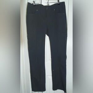 KUHL Reg Dark Gray Adjustable Leg Flap Pockets Drawstring Pant Womens sz 8  AA19